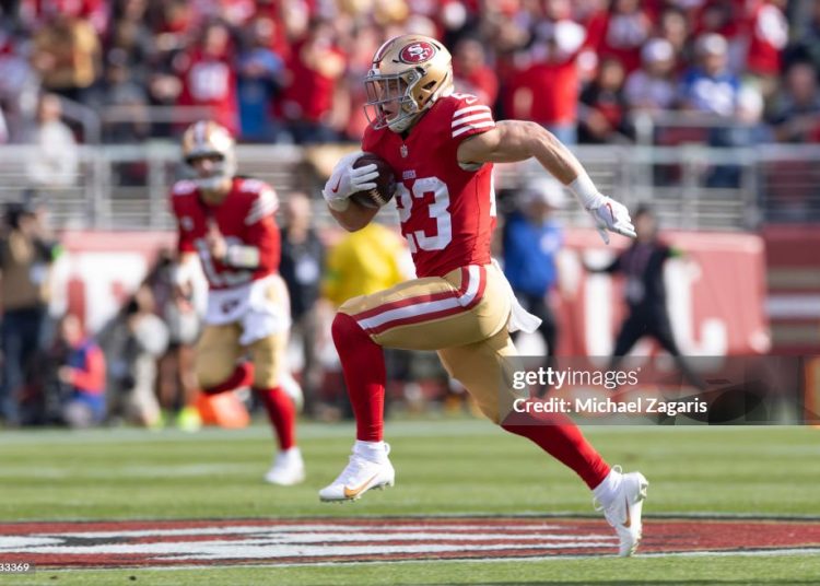 NFL, McCaffrey. Super Bowl LVIII